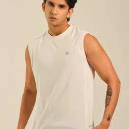 EAZY Pack Of 3 Round Neck Dry-Fit Tank Vests EZ_QDRN_WHITE_BLACK_CORAL_S image 4