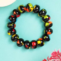 Bamboo Tree Jewels Resin Stone Studded Stretchable Elasticated Bracelet-picture-25