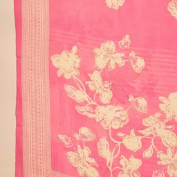 Sangria Floral Printed Mandarin Collar Straight Kurta With Trousers And Dupatta image 3