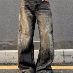 StyleCast x Revolte Men Baggy Mid-Rise Light Fade Jeans-picture-0
