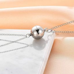 J.S ENTERPRISES Set Of 2 Stainless Steel Contemporary Pendants With Chains-picture-30