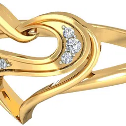 avsar AVR445 14kt Cubic Zirconia Yellow Gold ring image 4