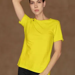 Moda Rapido Women Cotton Bio Finish Solid T-shirt-picture-17