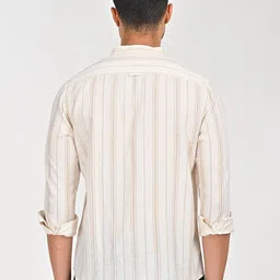 Indian Terrain Men Classic Slim Fit Opaque Striped Casual Shirt image 2