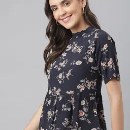 Miss Grace Floral Print Tie-Up Neck Top image 5