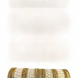 Shasmi White Glass Artificial Stones Bangle image 1