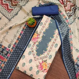 LeeliPeeri Designer Printed Pure Cotton Unstitched Dress Material-picture-40