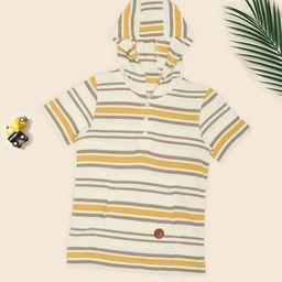 Pantaloons Junior Boys Striped Hood Cotton Pockets T-shirt-picture-54