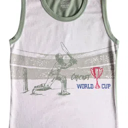 Zoom Minimondo Kids Pack Of 3 Printed Cotton Tank Innerwear Vests image 5