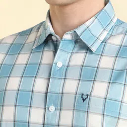 Allen Solly Men Spread Collar Checked Cotton Casual Shirts image 3