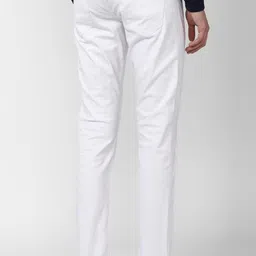 peter england Men Tapered Fit Mid Rise White Jeans image 2