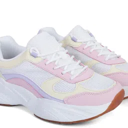 Goldstar Women Laceup Sport Shoes Net Design Performance Gym Sports Runnig White Walking Shoes For Women image 2