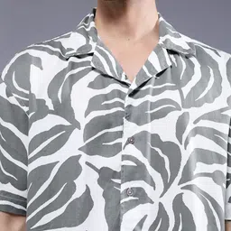 PRONK Mens Printed Half Sleeve Casual Shirts image 5