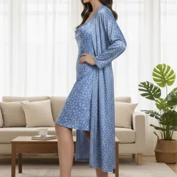 For You For Me Printed Maxi Nightdress image 4