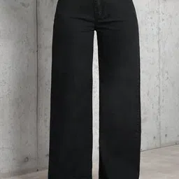 MERCEL Women Wide Leg High-Rise Stretchable Jeans-image-2