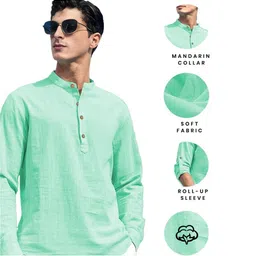 Edin Men Blue Kurtas image 3