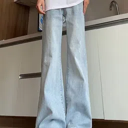 StyleCast Men Wide Leg Mid-Rise Low Distress Jeans-picture-54