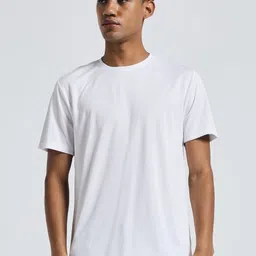 Kor Men Round Neck Solid Dri Fit Half Sleeves T-Shirt-image-9