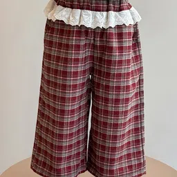 LULU & SKY Girls Checked Easy Wash Trousers-picture-39