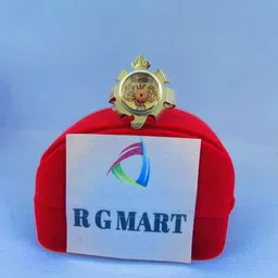 R G MART Gold-Plated Ashtadhatu Kachua Navratan Adjustable Finger Ring image 2