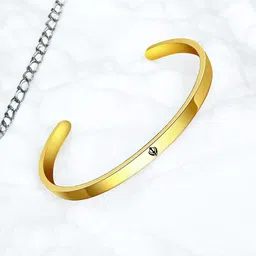M Men Style Men Gold-Plated Kada Bracelet image 5