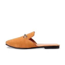 Provogue Men Round Toe Tan Casual Mules image 3