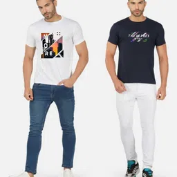 GLOBAL NOMAD Men 2 Printed Bio Finish Applique T-shirt image 2