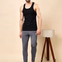 Friskers Pack Of 2 Sleeveless Cotton Basic Gym Vests image 4