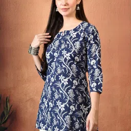 Anouk Rustic Women Floral Printed Round Neck Pure Cotton Kurti-picture-18