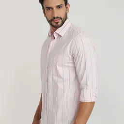 ColorPlus Striped Casual Pure Cotton Regular Fit Shirt image 2