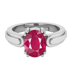 RRVGEM 11.25 KT Ruby Ring Silver Plated Adjustable Ring-picture-30