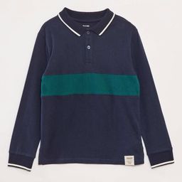 KIABI Boys Colourblocked Polo Collar Pure Cotton T-shirt-picture-41