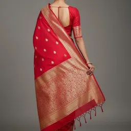 Vmdesigns Ethnic Motifs Zari Art Silk Handloom Banarasi Saree image 2