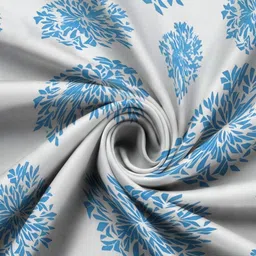 WEAVE AND DECOR White Floral 300 TC Bedsheet with 2 Pillow Covers image 2