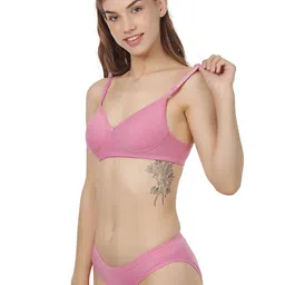 Liigne Pack Of 2 Women Everyday Padded Bra Pure Cotton Lingerie Set image 5