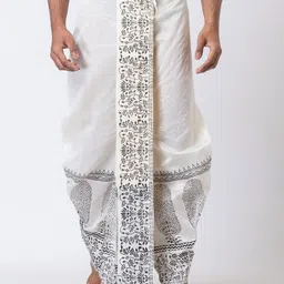 Nakshi Men Paisley Block Printed Dhotis-image-41