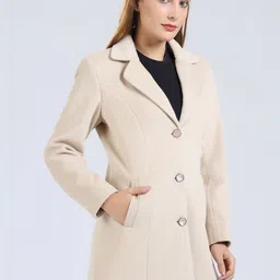 YOUNG CLUB CLASSIC Self Design Notched Lapel Overcoat-picture-34