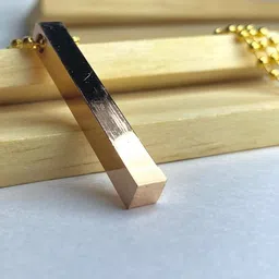 SHREE ADINATH CREATIONS Gold-Plated Geometric Pendants with Chains image 3