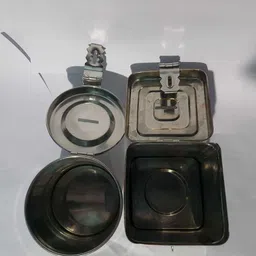 zinnu Steel Round Shape ,Squre shape Money Bank Piggy Banks Antique Coin Bank Box Money Organiser Gullak Coin/Money box/coin box Case Gift Item Coin Bank 1 (Silver) Coin Bank (Silver) Coin Bank image 2