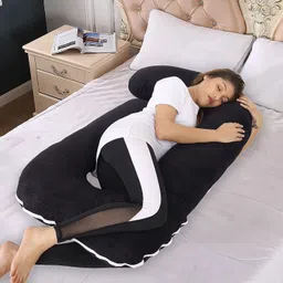 wild mint ultra soft j shaped pillow Microfibre Solid Pregnancy Pillow Pack of 1-picture-11