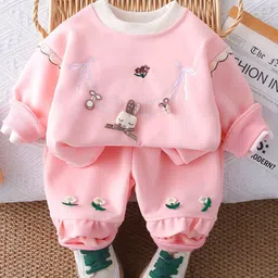 INCLUD Girls Embroidered Sweatshirt With Joggers-picture-24