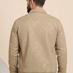 Mast & Harbour Textured Shirt Collar Front-Open Sweatshirt image 2