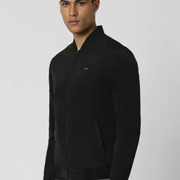 Van Heusen Men Stand Collar Solid Casual Bomber Jacket image 2