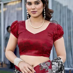 KALINI Floral Printed Art Silk Saree image 2