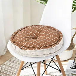 Kuber Industries Brown 6 Pieces Printed Sitting Chair Cushion Pads image 4