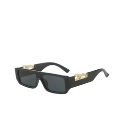 LEGEND EYEWEAR Unisex Black Lens & Black Aviator Sunglasses image 2
