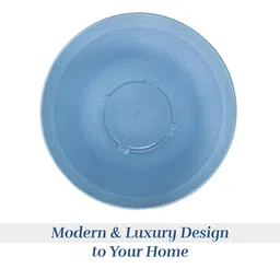 Kuber Industries 12Pcs Blue & Peach-Colored Textured Planters With Plate image 5