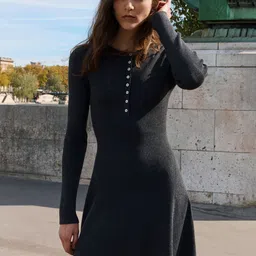 H&M Rib-Knit Flared-Skirt Dress-picture-52