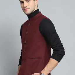 Monte Carlo Sleeveless Woven Nehru Jacket image 3