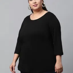 UnaOne Women Hooded Monochrome Pockets T-shirt-image-71